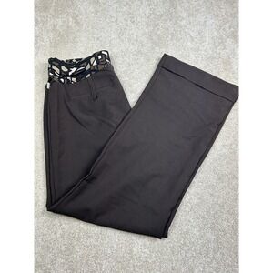 Duo Maternity Pants Womens Large Brown Bootcut Elastic Waist Dress Work Stretch